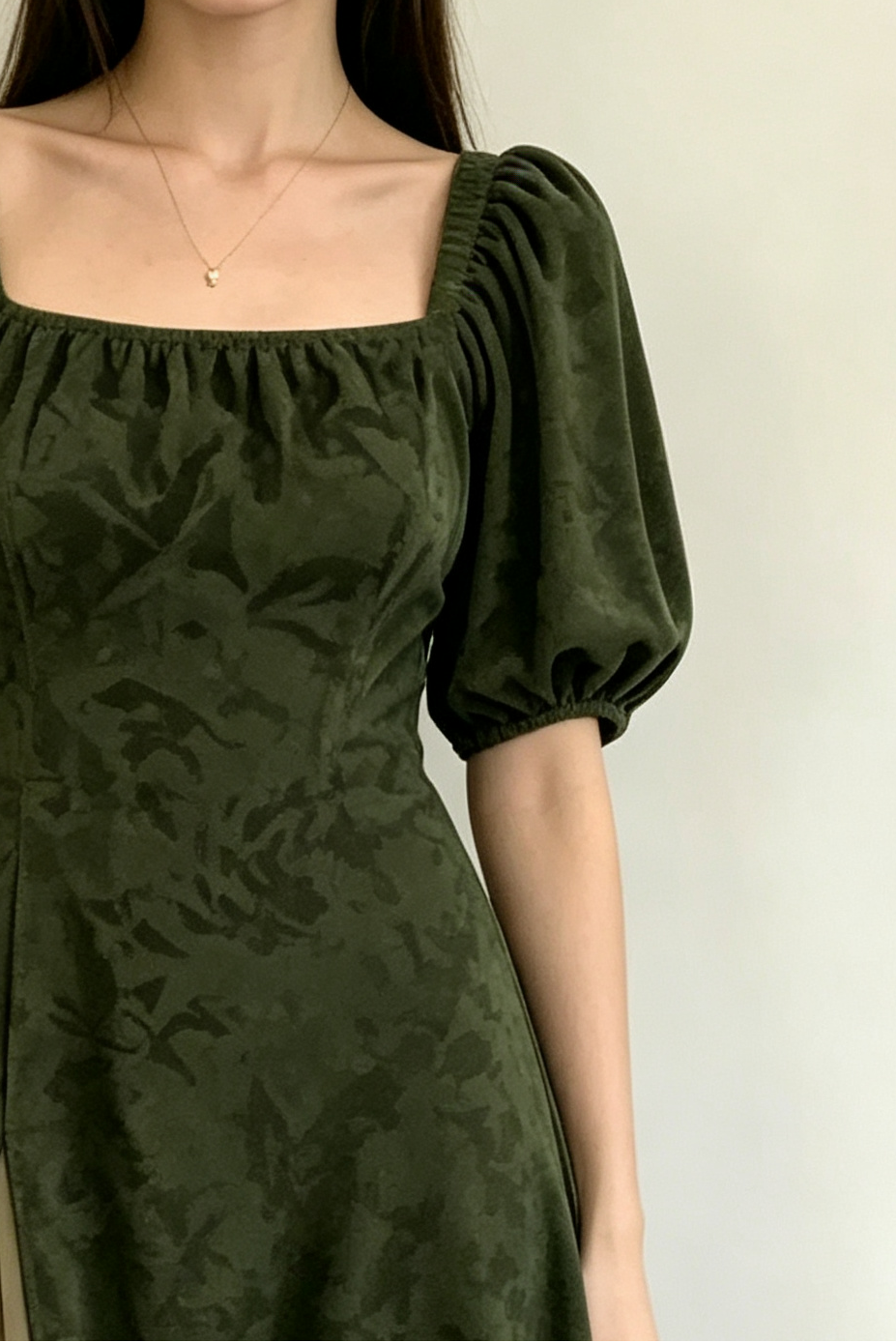Breathable Two-Way Wear Eco Recycled Cotton Dress - Olive Green