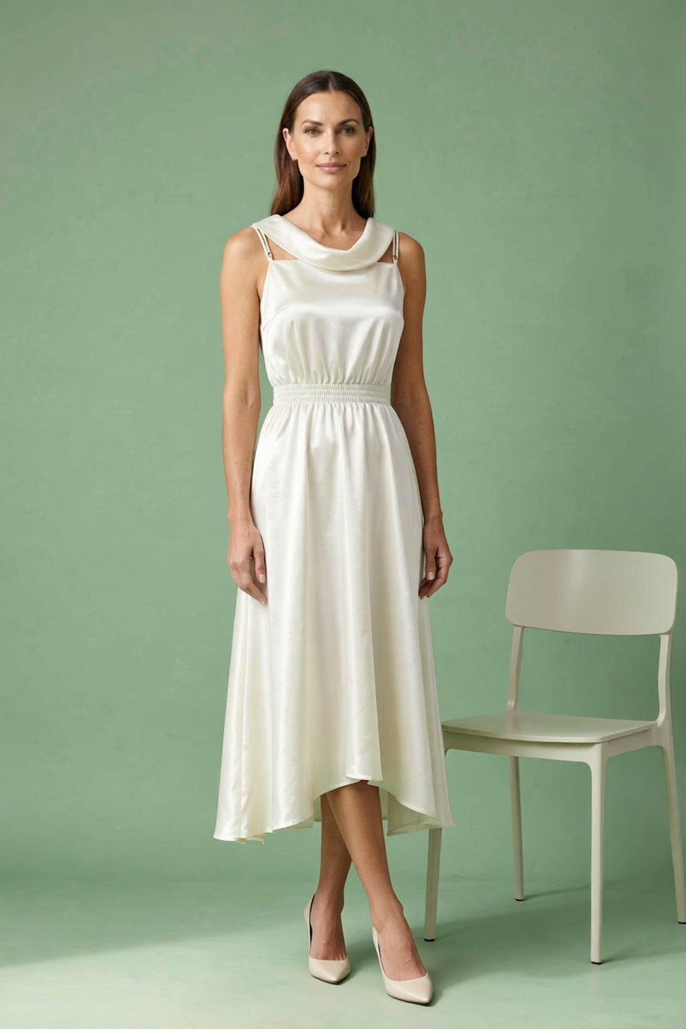 Mediterranean Holiday breathable viscose crepe or linen blend Two-Piece Set for day-to-evening warm sand breathable viscose crepe or linen blend Two-Piece Set - product view 5