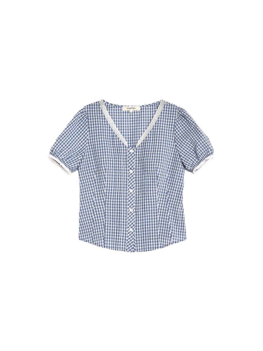 Madelyn V-Neck Lace Linen Top
