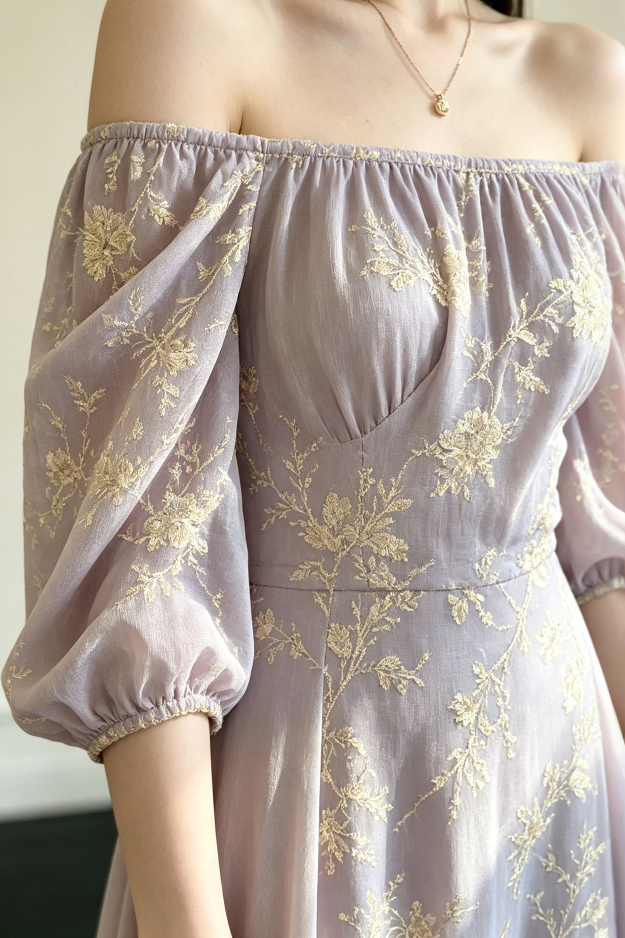 Breathable Two-Way Wear Eco Recycled Cotton Dress-Lavender Purple