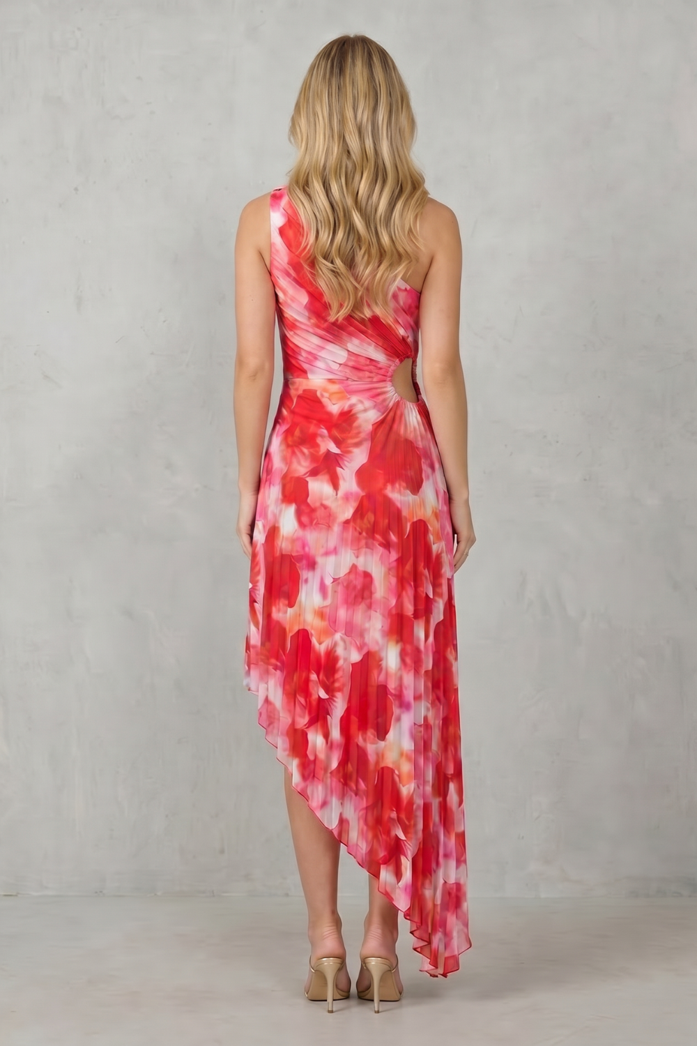 Juniper – Bold bloom – Women’s One-Shoulder Printed Maxi Dress