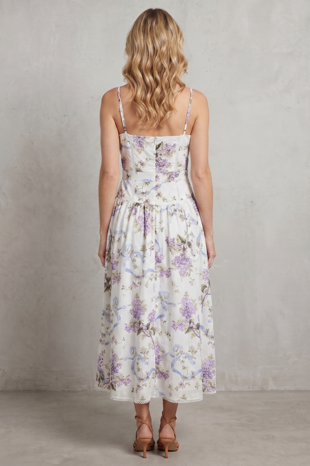 Parven – Sculpted corset bloom – Floral midi dress