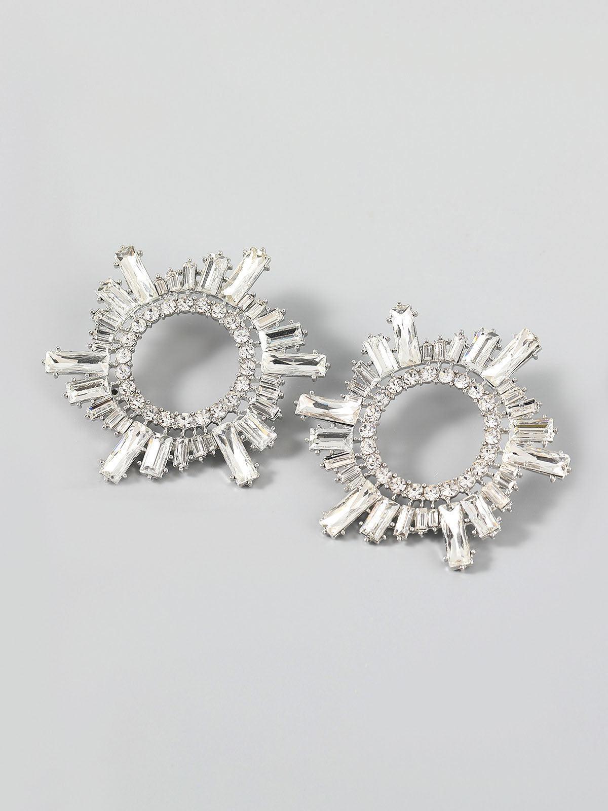 Boucles d'oreilles créoles Anisa Crystal