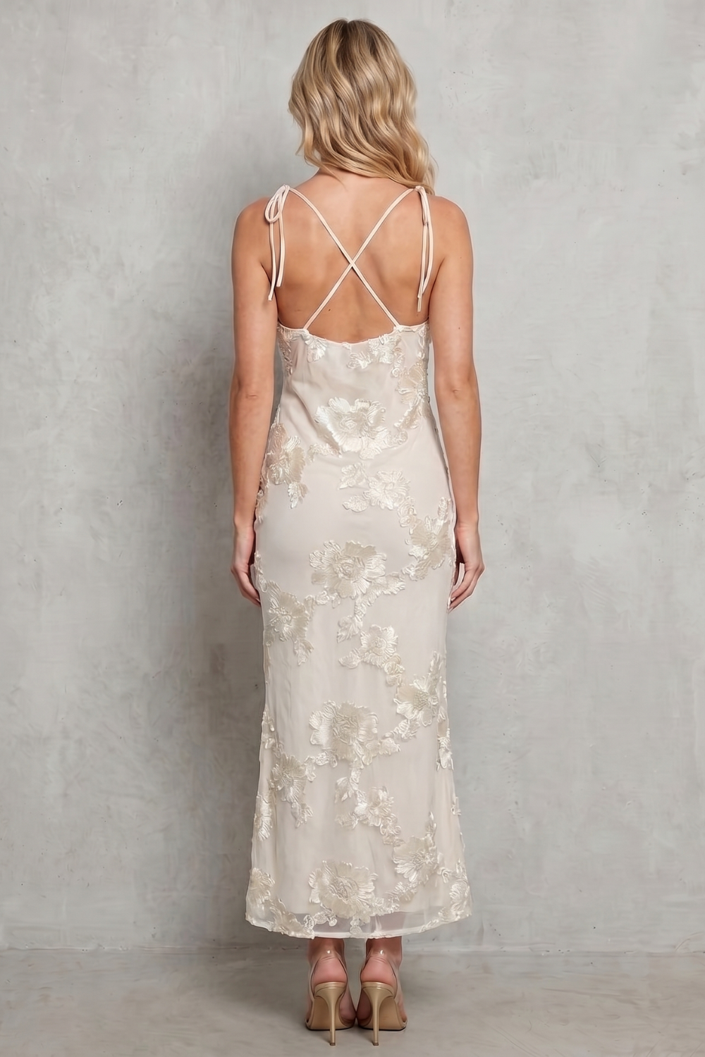 Fiona – Radiant bloom – Women’s Floral Bodycon Maxi Dress