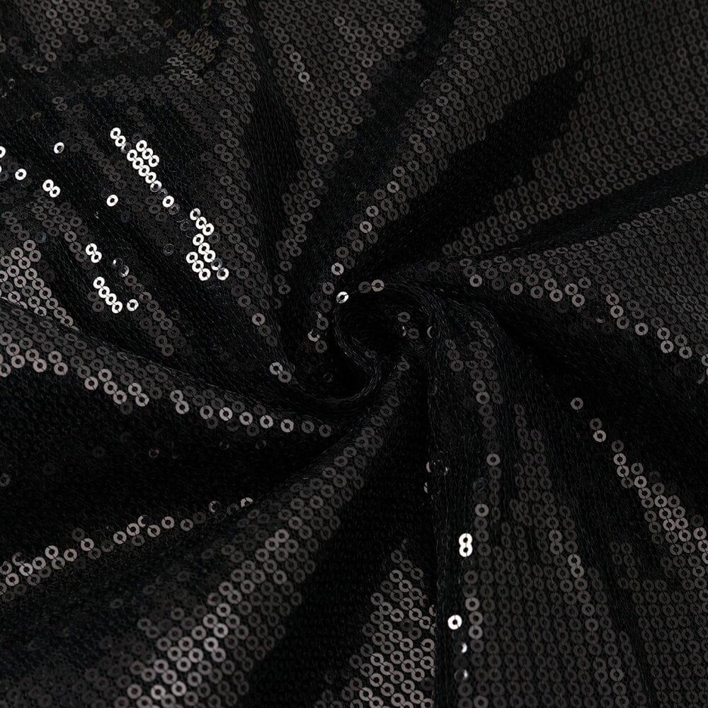 SEQUIN HALTER FLOWER MINI DRESS IN BLACK styleofcb