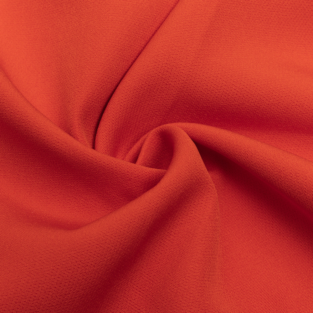 ORANGE ONE SHOULDER CLOAK SLEEVE WRAP HEM DRESS