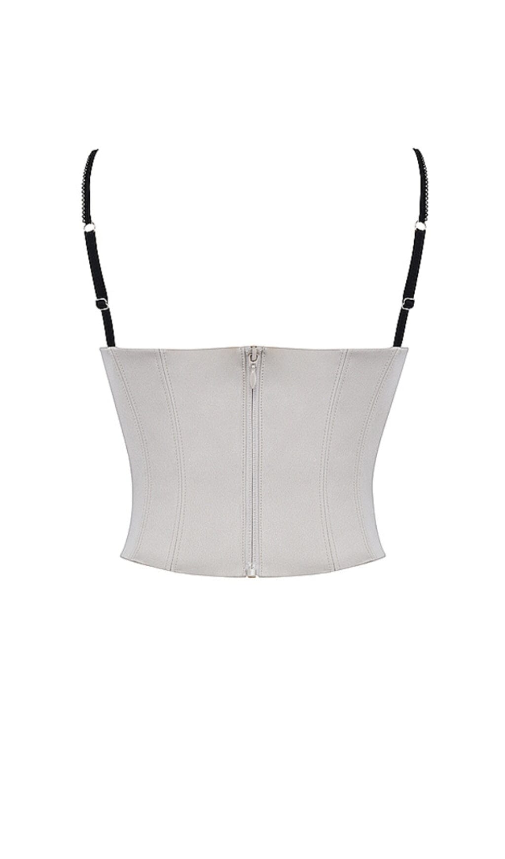 BEIGE SATIN UNDERWIRED CORSET styleofcb
