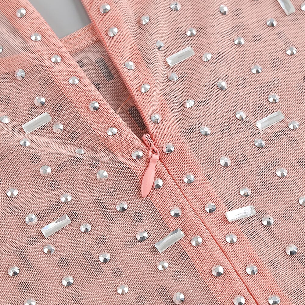 SEQUIN LACE PERSPECTIVE DRESS IN PINK DRESS styleofcb