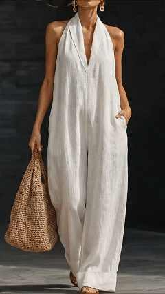 Minimalist And Elegant Cozy Linen Jumpsuit