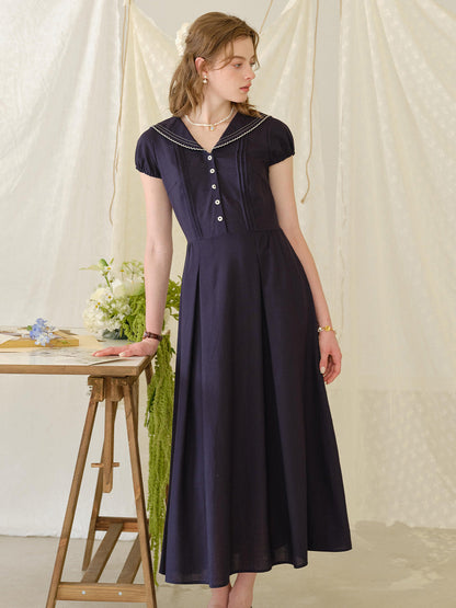 Harper V-Neck Linen Dress