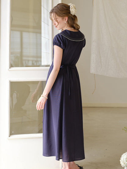 Harper V-Neck Linen Dress