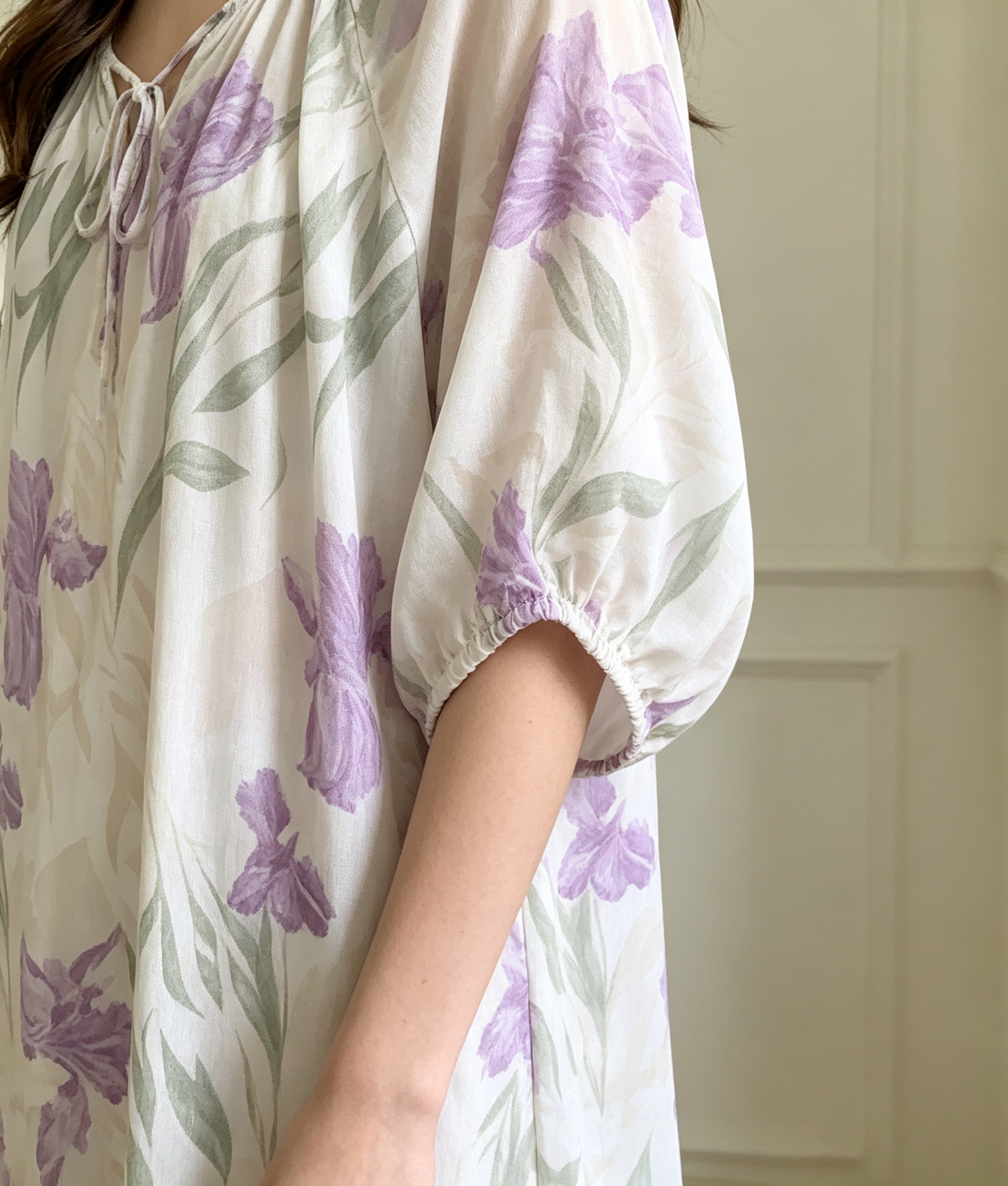 Breathable Relaxed-fit Eco Recycled Cotton Dress-purple