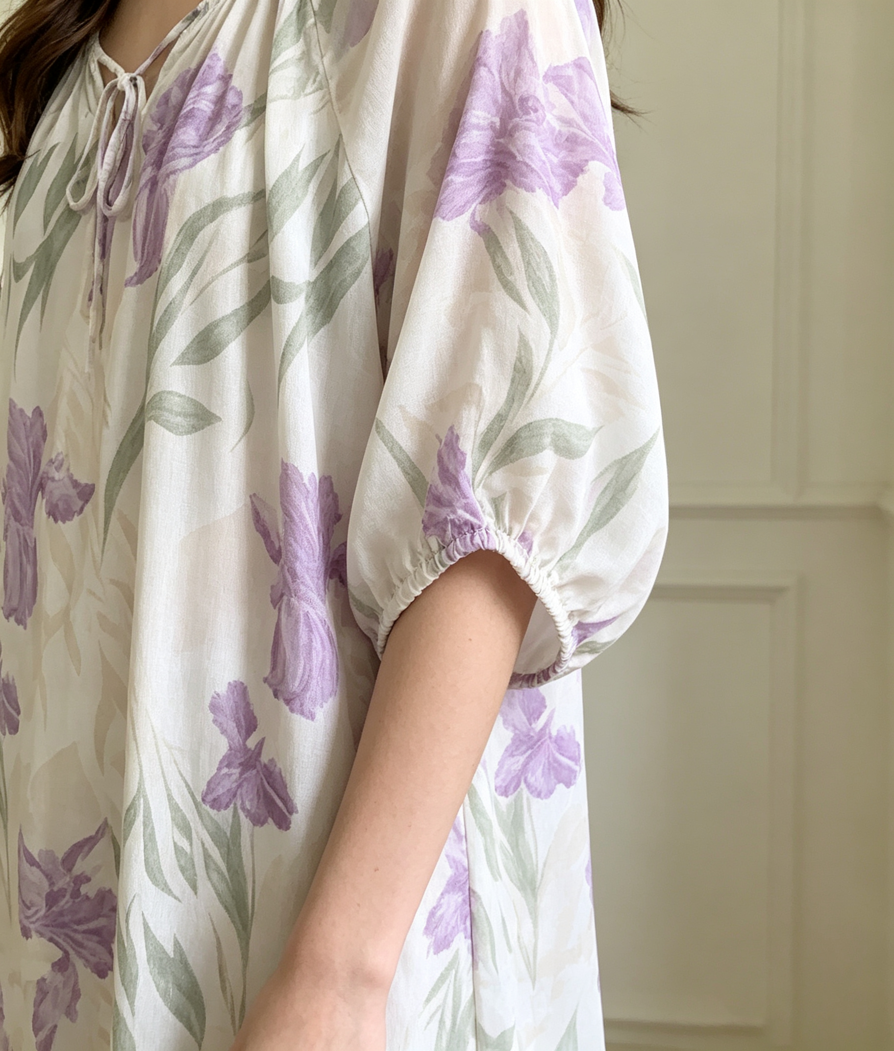 Breathable Relaxed-fit Eco Recycled Cotton Dress-purple