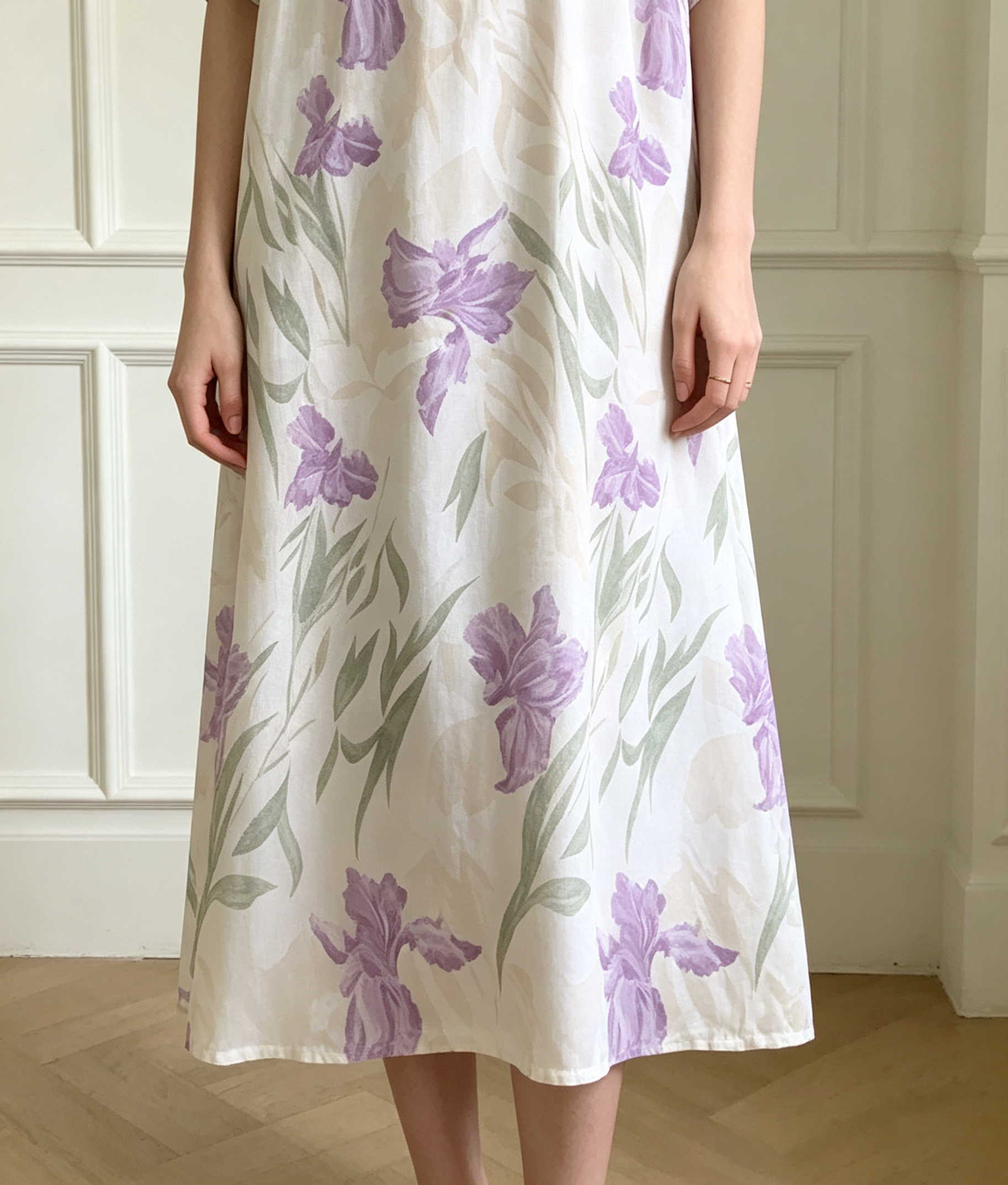 Breathable Relaxed-fit Eco Recycled Cotton Dress-purple