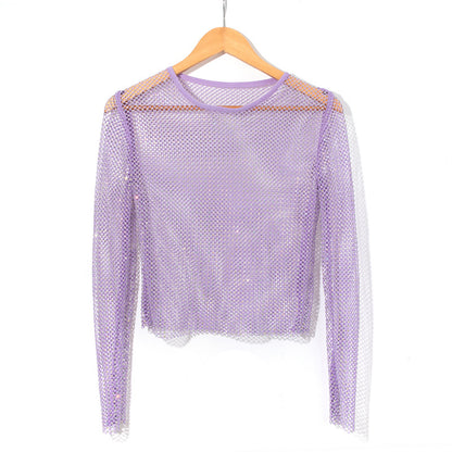 BLING CRYSTAL LONG SLEEVES TOP