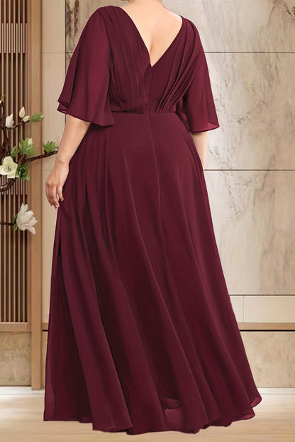 Paloma V-Neck Trim Maxi Dress