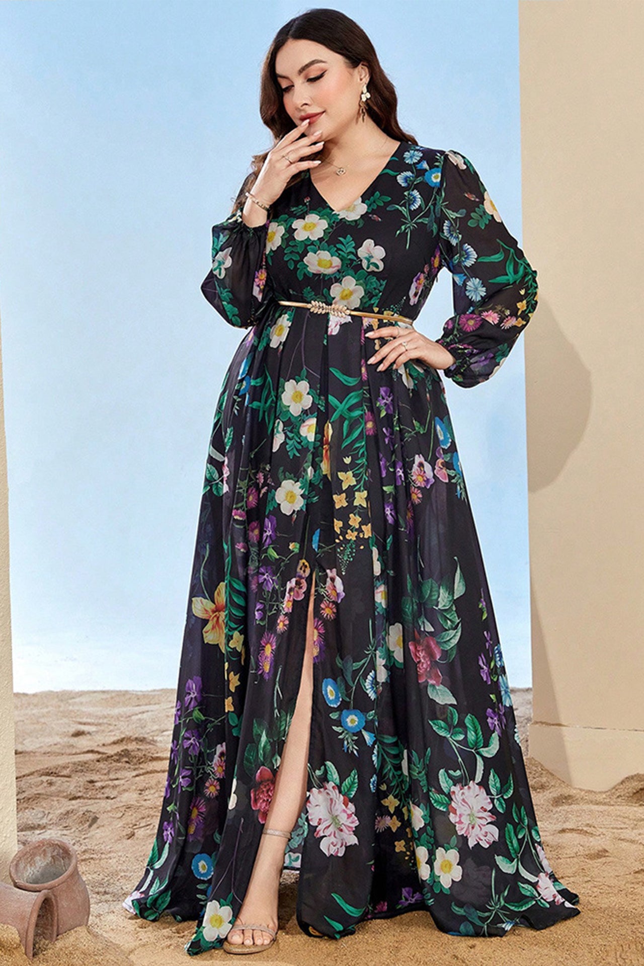 Elodie Chiffon Maxi Dress