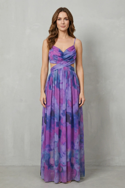 Aurellia – Watercolour romance – Sleeveless maxi dress