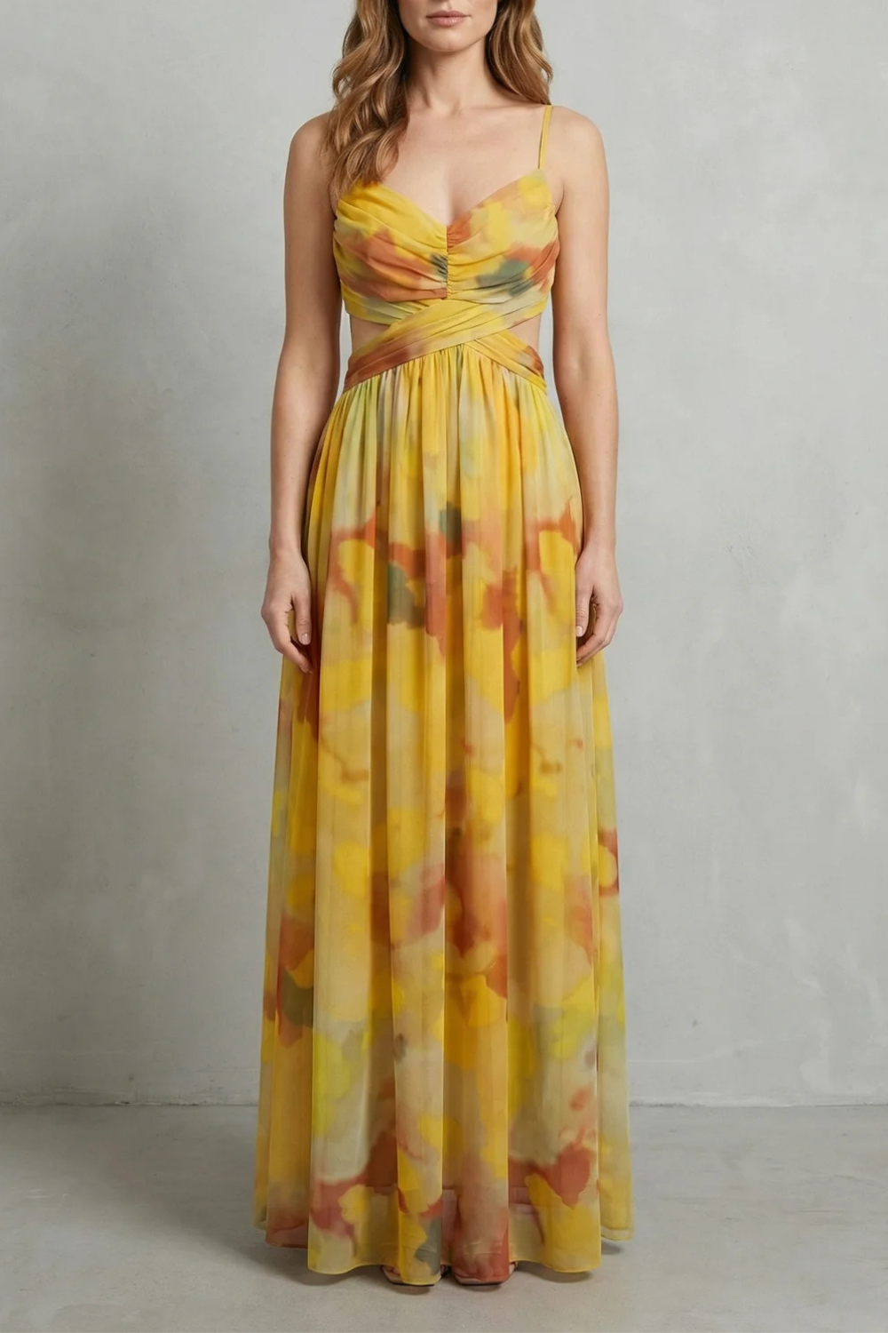 Aurellia – Watercolour romance – Sleeveless maxi dress