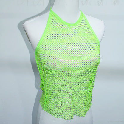 BLING CRYSTAL HALTER TOP