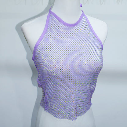 BLING CRYSTAL HALTER TOP