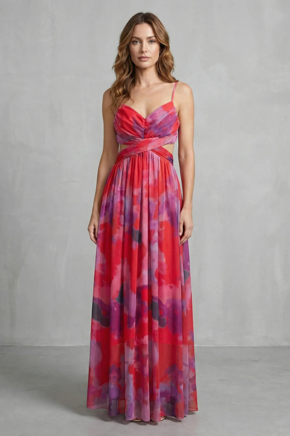 Aurellia – Watercolour romance – Sleeveless maxi dress