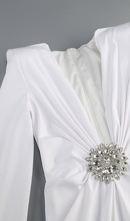 Long sleeve embellished maxi dresses
