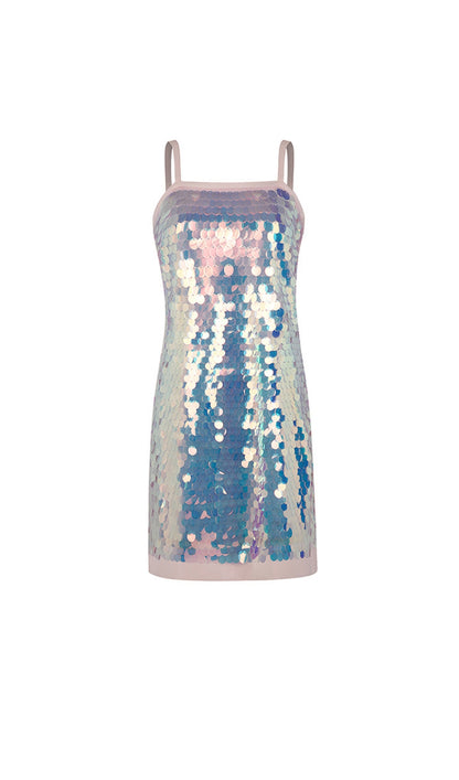 Sequin embellished mini dress