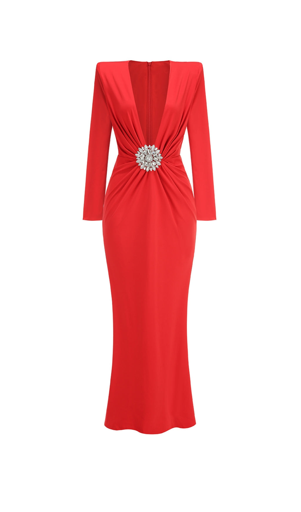 Long sleeve embellished maxi dresses