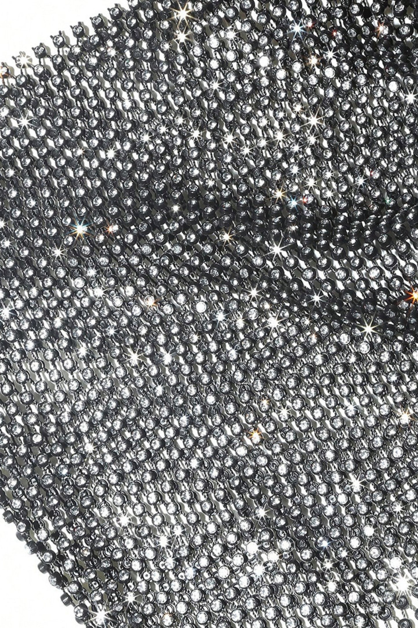 Mesh diamond black top
