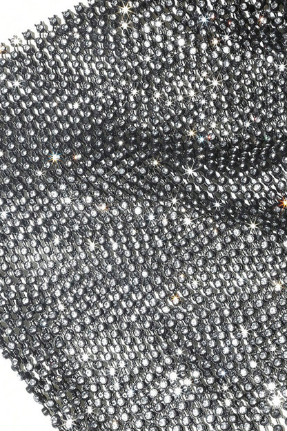 Mesh diamond black top