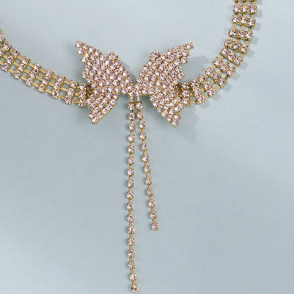 GOLD DIAMOND BUTTERFLY CHOKER