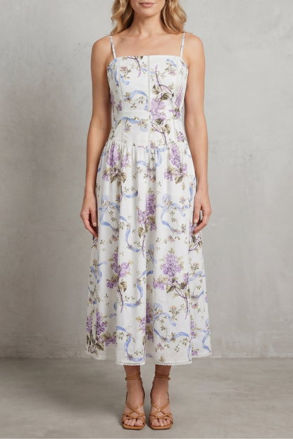 Parven – Sculpted corset bloom – Floral midi dress