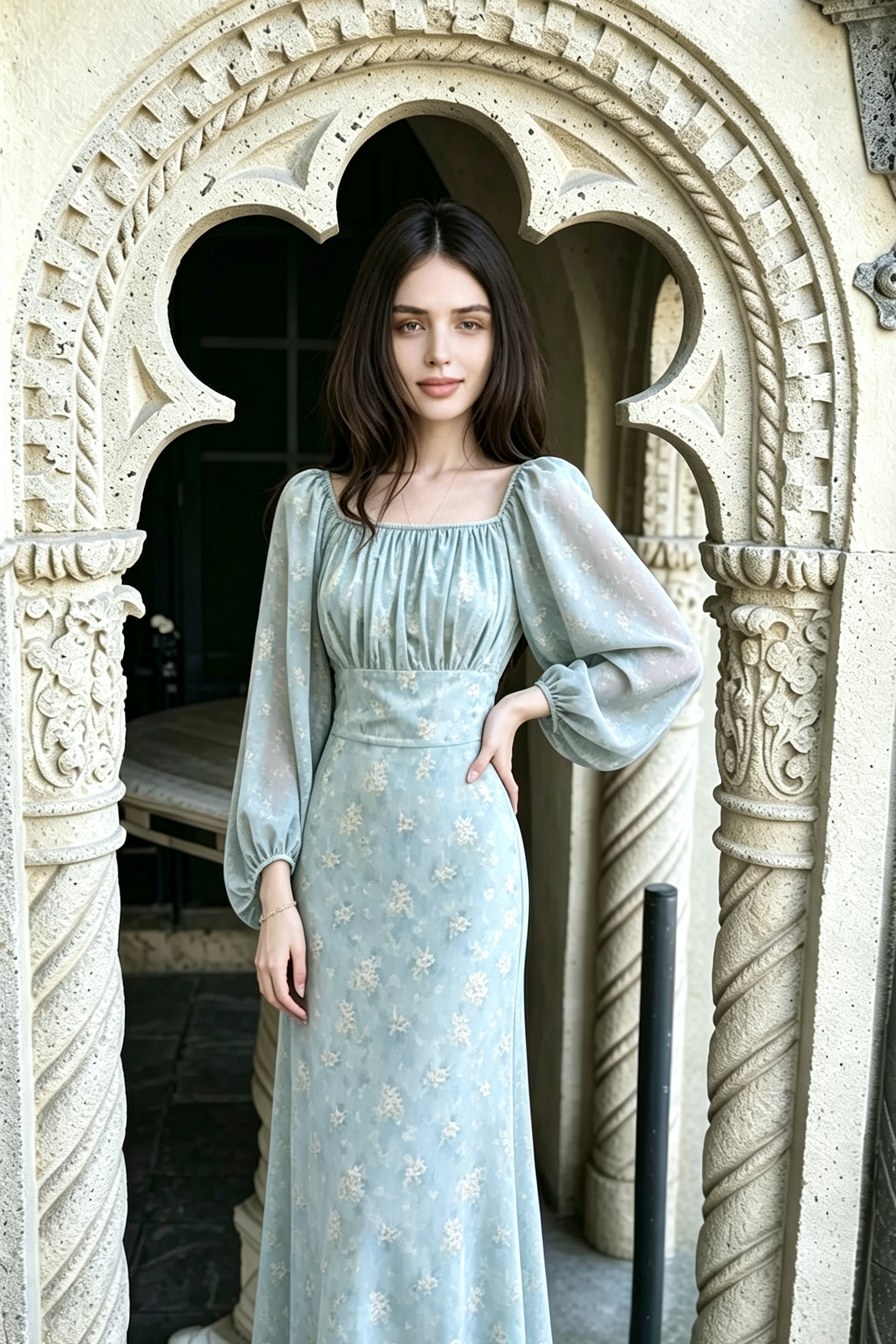 Improved Imperial Eco Recycled Cotton Dress - Blue