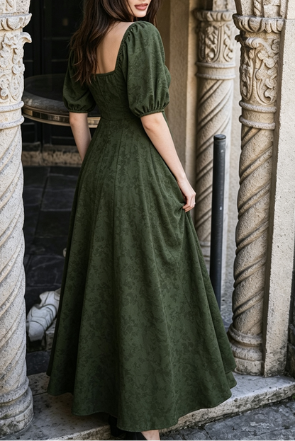 Breathable Two-Way Wear Eco Recycled Cotton Dress - Olive Green