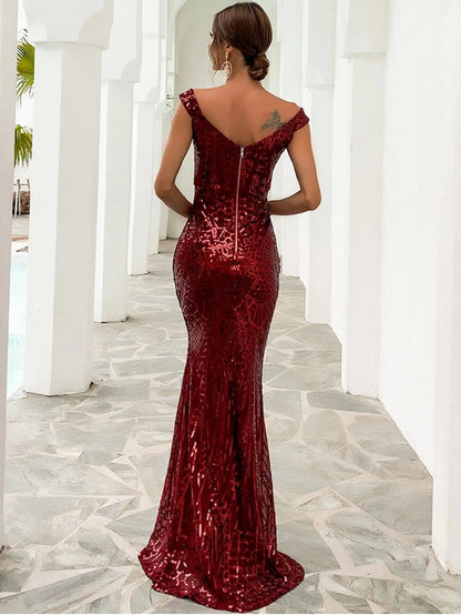 Off Shoulder Evening Dress