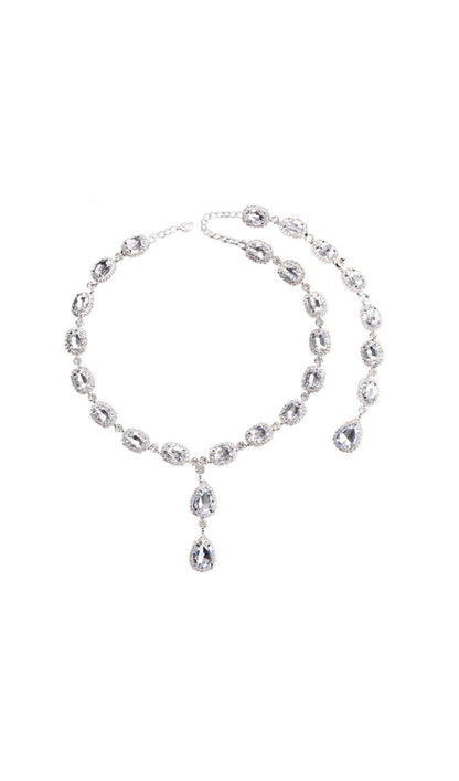 CRYSTAL BACK DROP NECKLACE