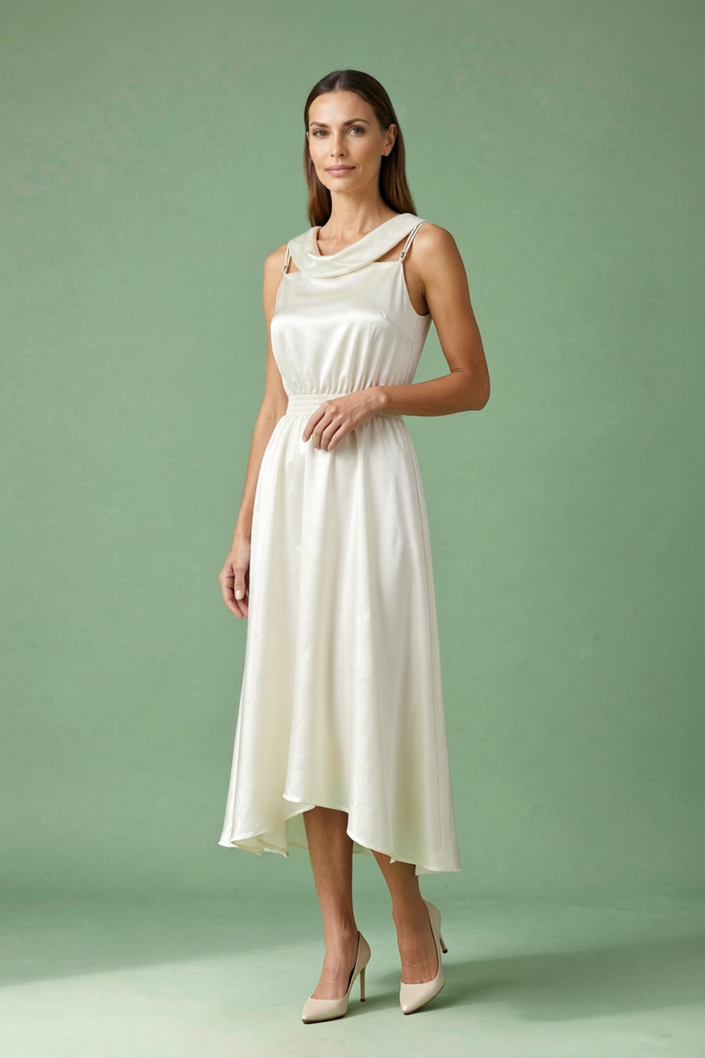 Mediterranean Holiday breathable viscose crepe or linen blend Two-Piece Set for day-to-evening warm sand breathable viscose crepe or linen blend Two-Piece Set - product view 2