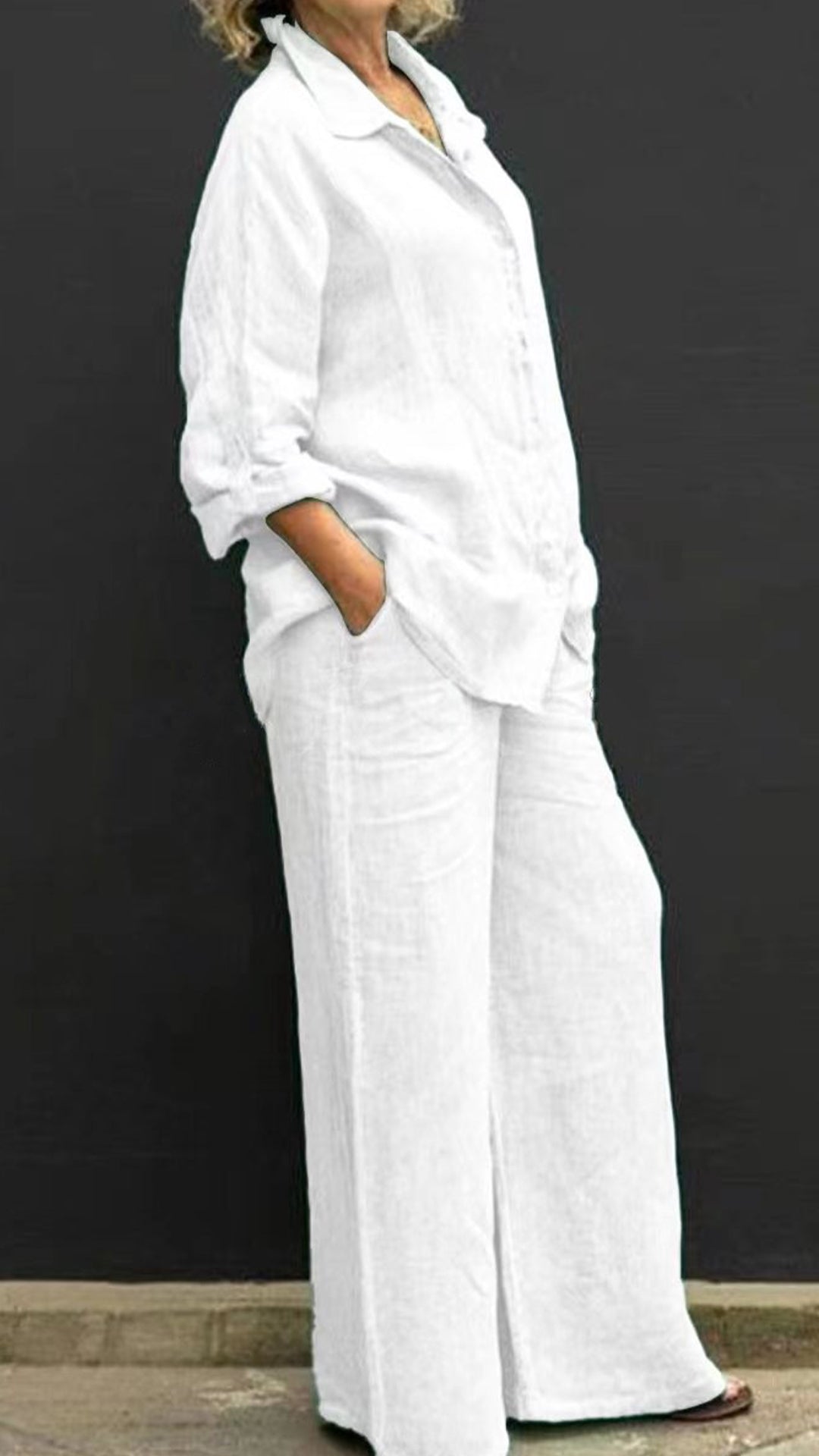 Yellow Linen Shirt pants Set