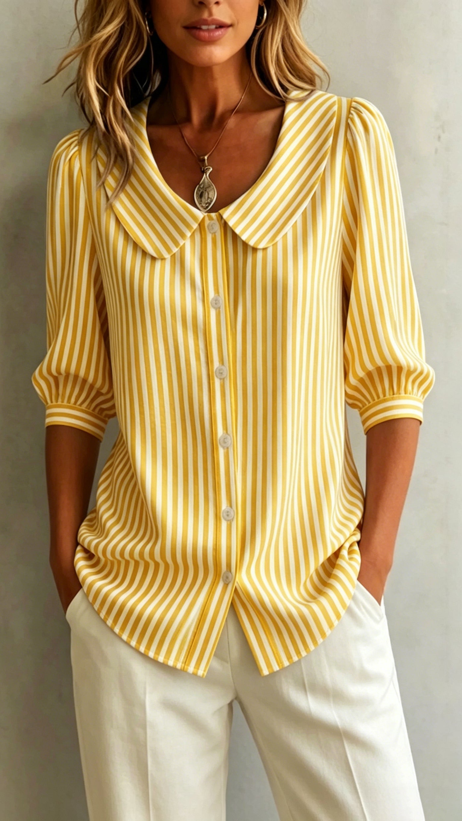 New Cotton-Linen Striped Shirt — Loose-Fit, Short Sleeve