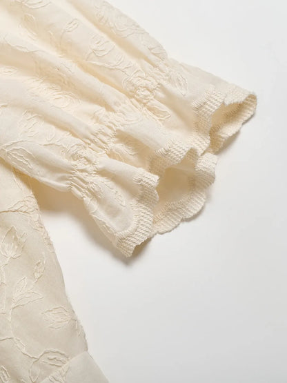 Ayra Sweetheart Neck Puff Sleeves Dress