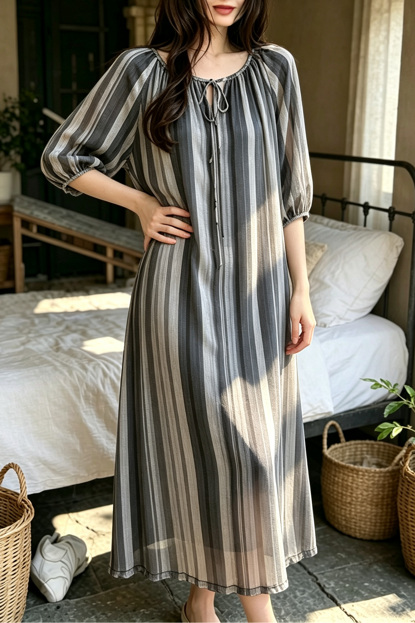 Breathable Relaxed-fit Eco Recycled Cotton Dress (3+1 Promotion)