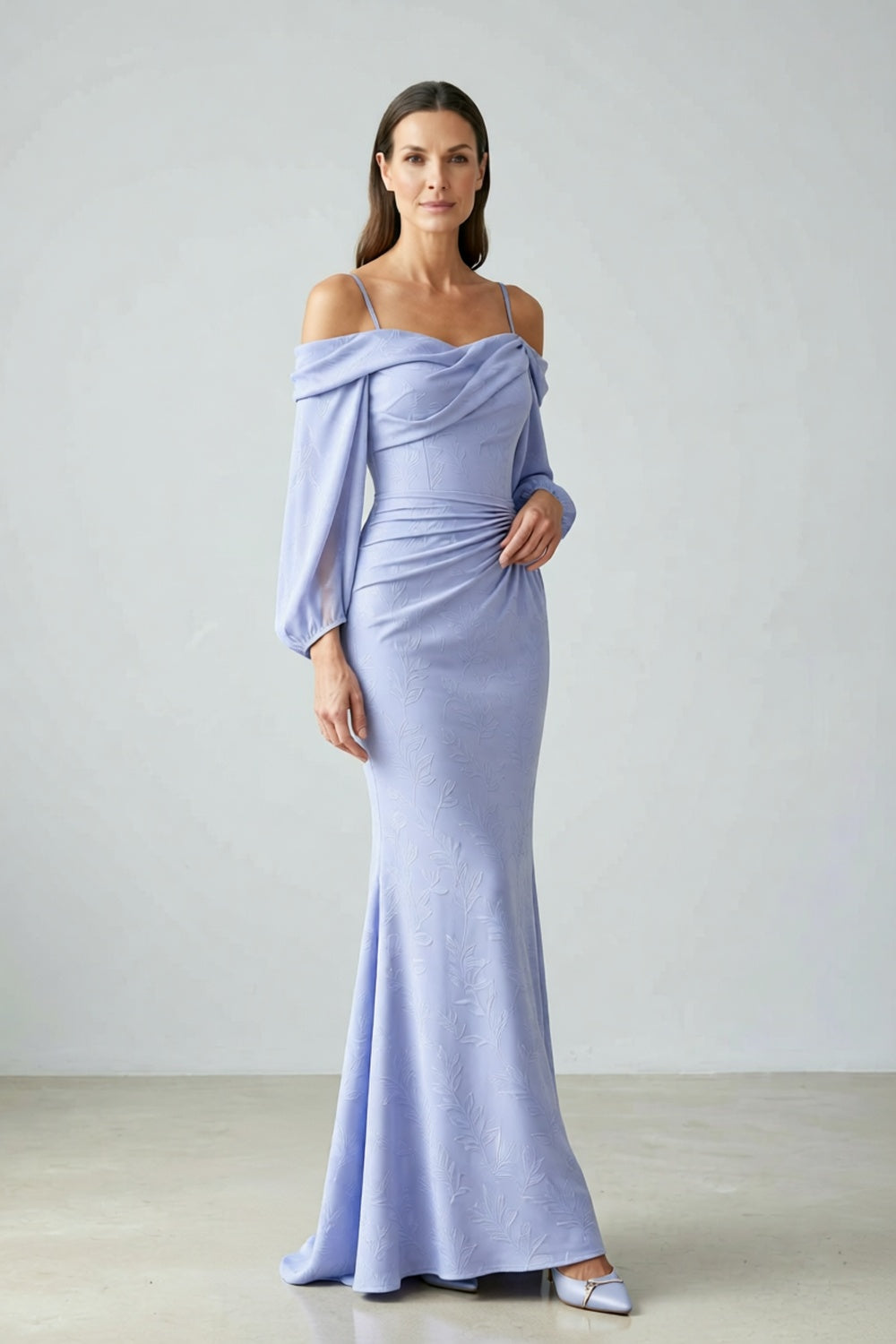 French Riviera matte crepe Midi Dress for urban workday sea-glass green matte crepe, compact viscose or washed satin with low shine Midi Dress - product view 2