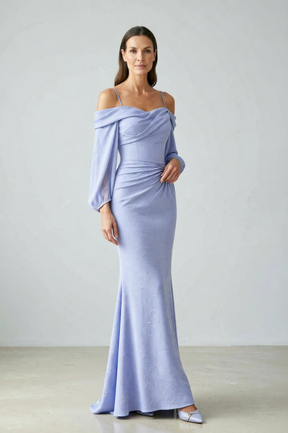 French Riviera matte crepe Midi Dress for urban workday sea-glass green matte crepe, compact viscose or washed satin with low shine Midi Dress - product view 2