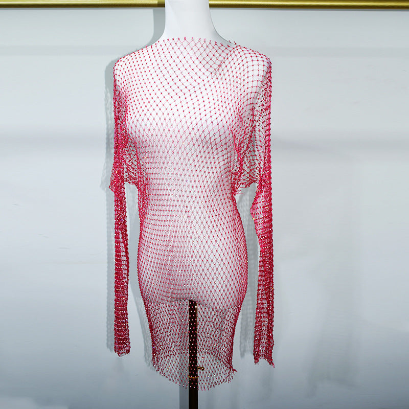 BLING LONG SLEEVES MINI DRESS