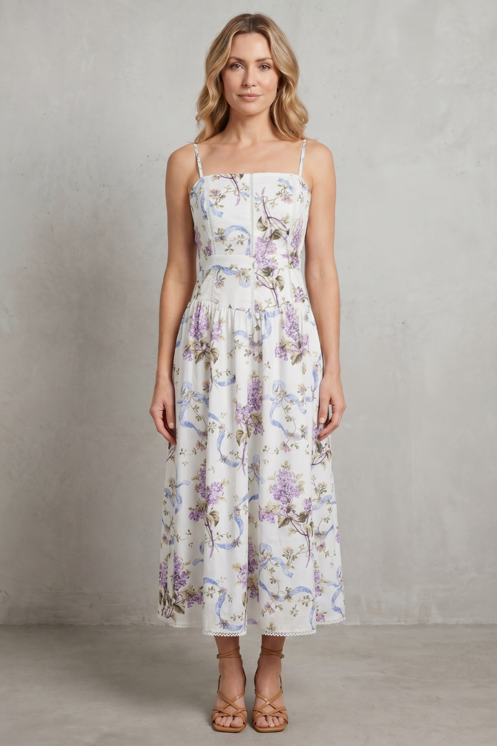 Parven – Sculpted corset bloom – Floral midi dress
