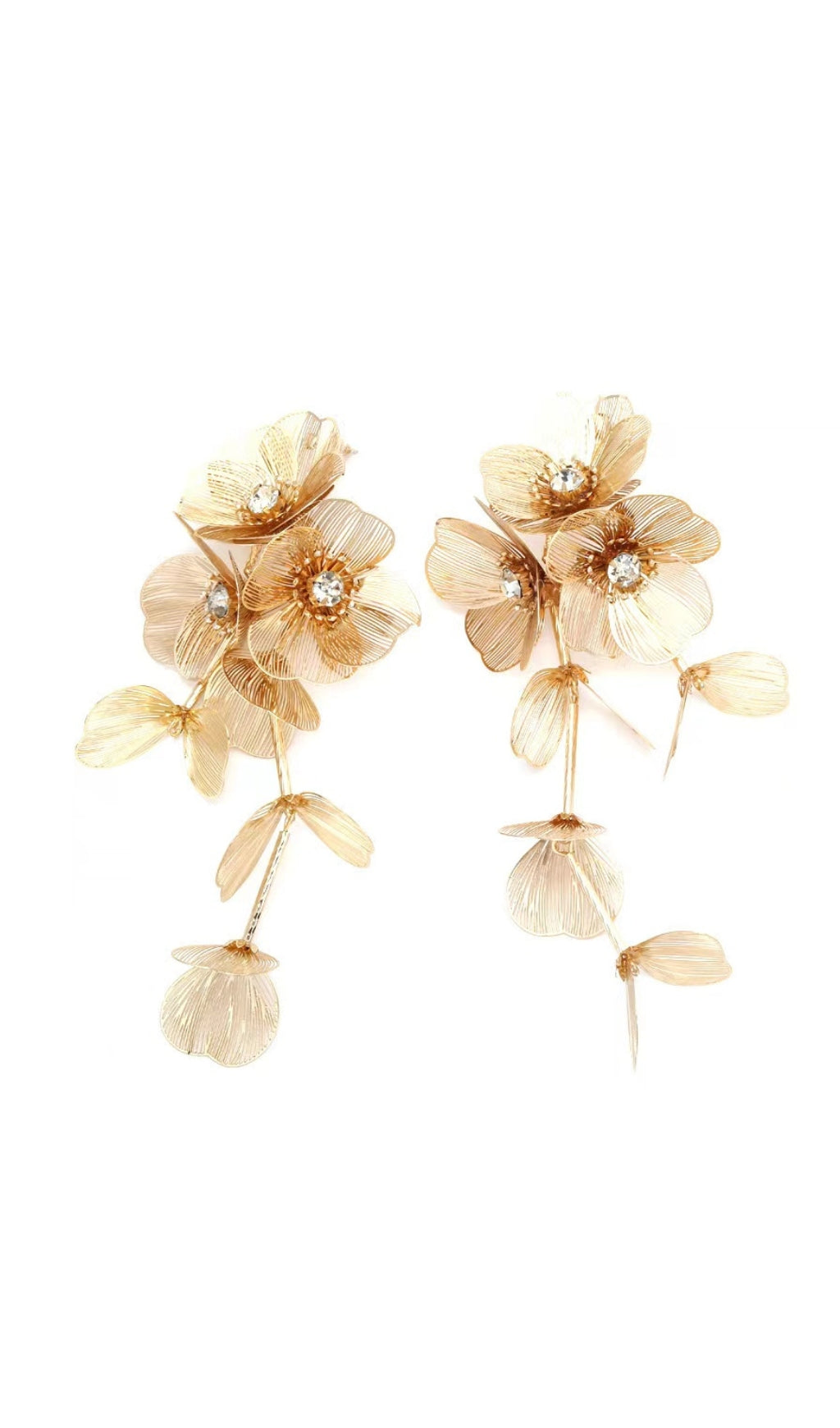 GLOD ALLOY FLOWER EARRINGS
