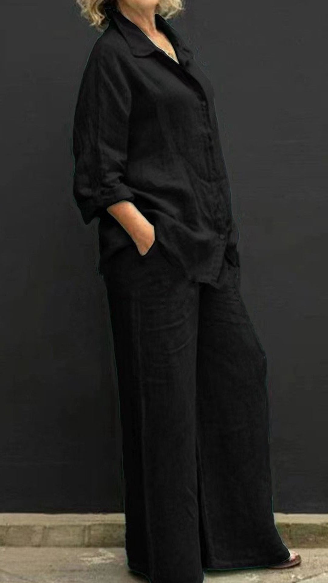 Yellow Linen Shirt pants Set