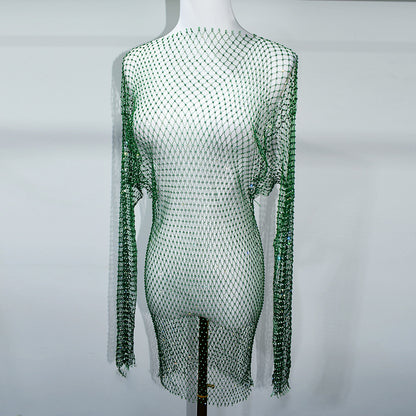 BLING LONG SLEEVES MINI DRESS