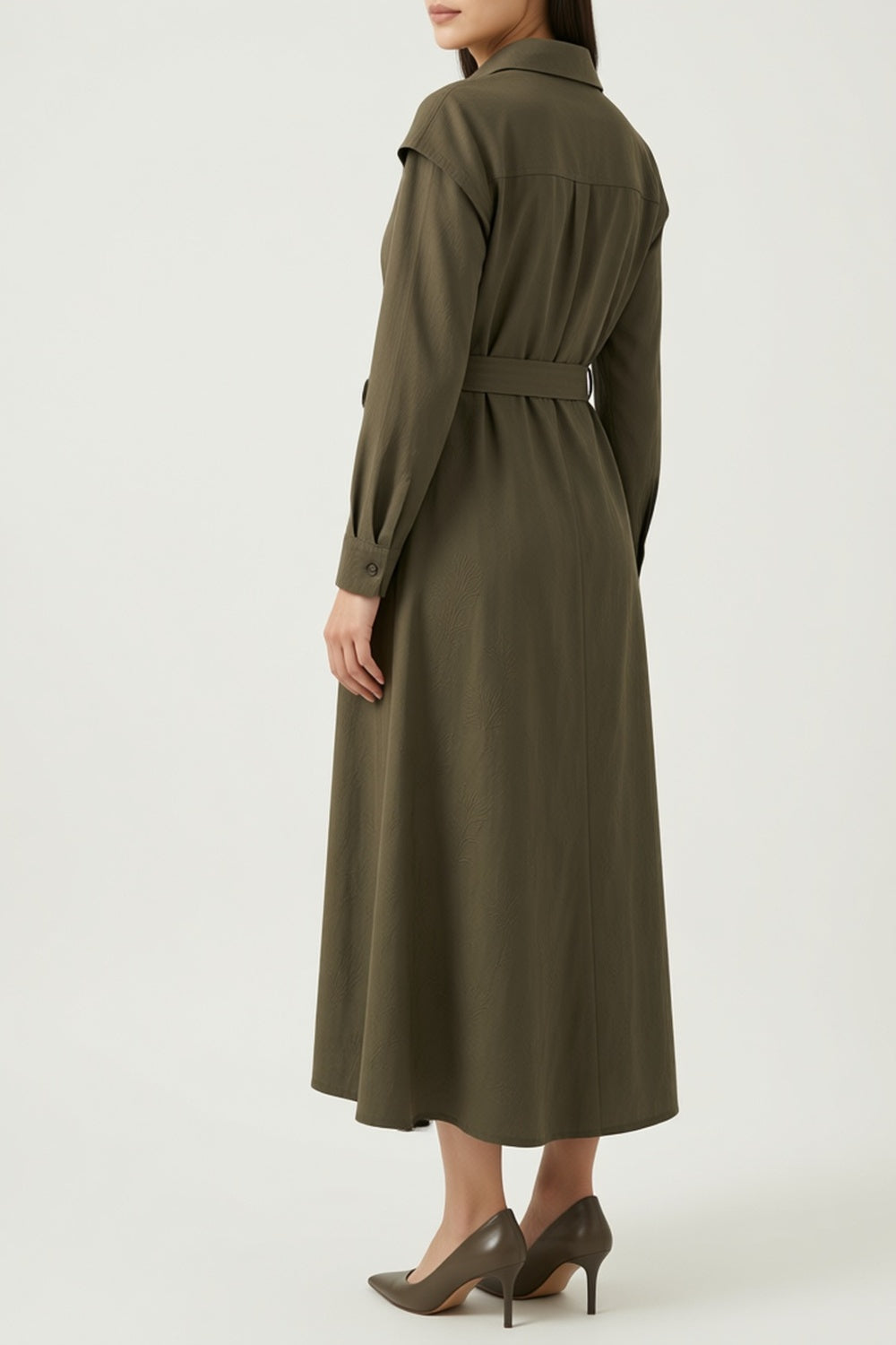 European Premium Fabric Midi Dress for Everyday Premium Fabric Womenswear - product view 1